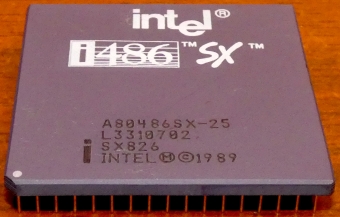 Intel i486 SX 25 MHz CPU (A80486SX-25) sSpec: SX826 Malay 1989
